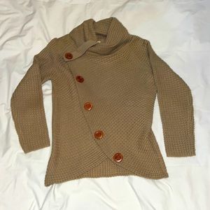 Olive green waffle sweater